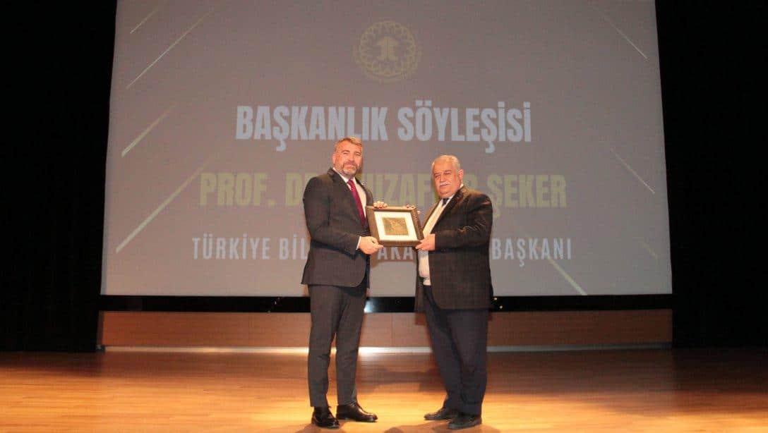 Başkanlığımız Söyleşileri kapsamında Türkiye Bilimler Akademisi Başkanı Prof. Dr. Muzaffer Şeker tarafından 